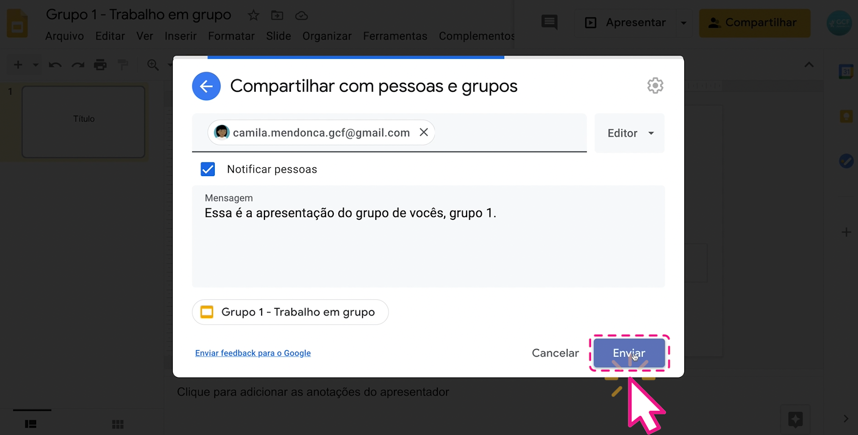 Como criar trabalhos em grupo no Google Sala de Aula 10